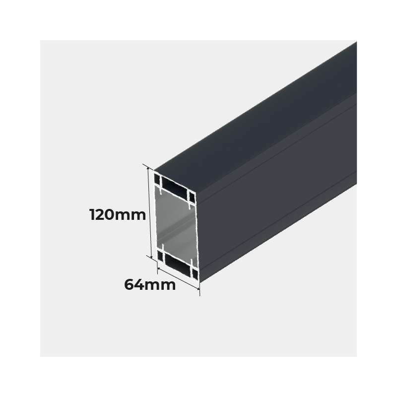 Support Arrière Pergola Aluminium Classique Standard Cintrée
