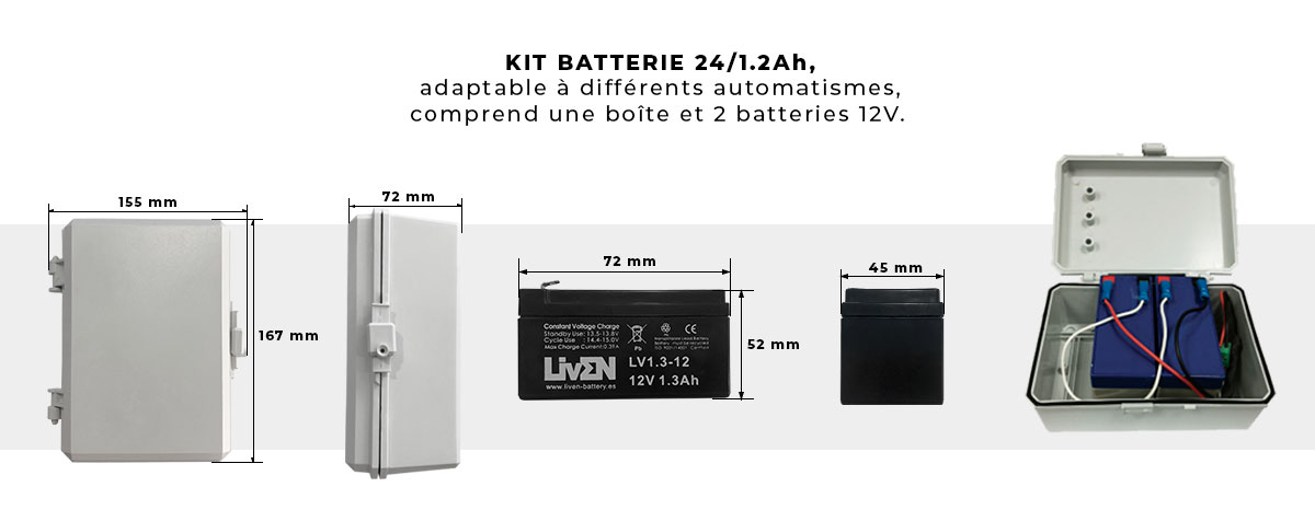 Kit Batterie de l'Automatisme Sirius
