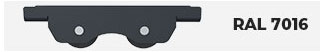 Couleur RAL 7016 Galet Portail Coulissant