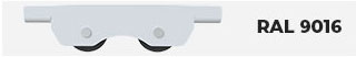 Couleur RAL 9016 Galet Portail Coulissant