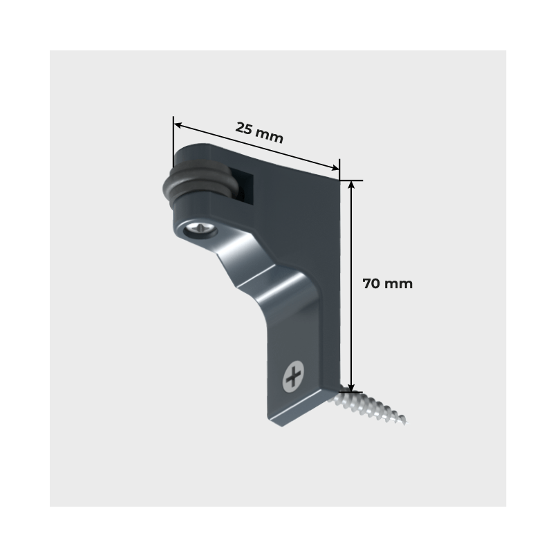 Dimensions Tulipe de Réception pour Portail Coulissant sur Mesure (Vue 1)