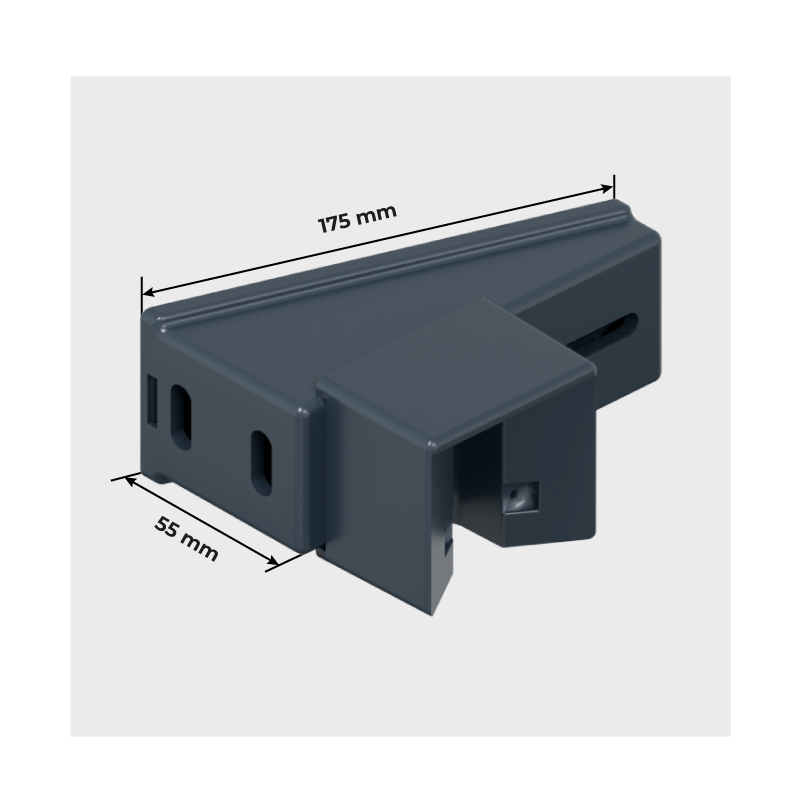 Dimensions Tulipe de Réception pour Portail Coulissant sur Mesure (Vue 2)