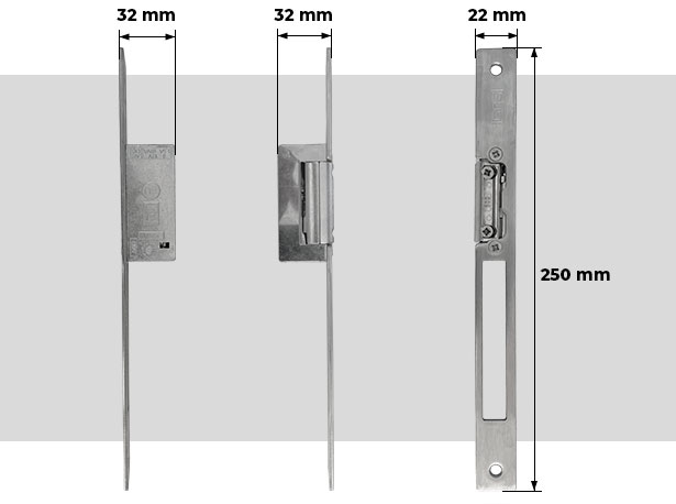 Dimensions Gâche Électrique pour Portillon