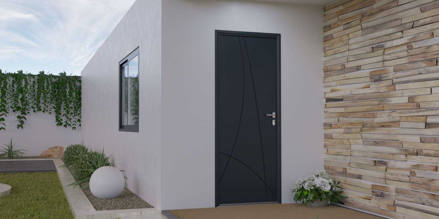 Porte d'Entrée en Aluminium Sur Mesure Ibiza - Image 1