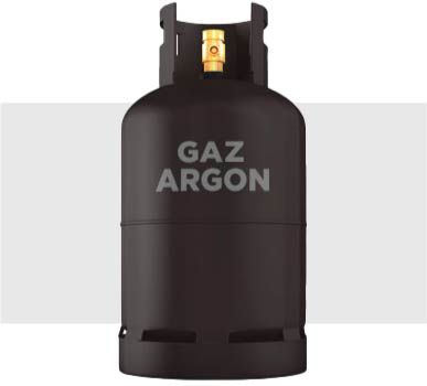 Gaz Argon Porte d'Entrée en Aluminium