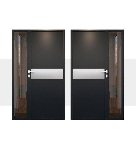 Décoration Porte d'Entrée en Aluminium Açores Alunox Tierce Vitree