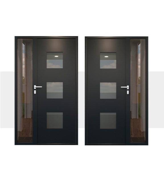 Décoration Porte d'Entrée en Aluminium Andros Tierce Vitree