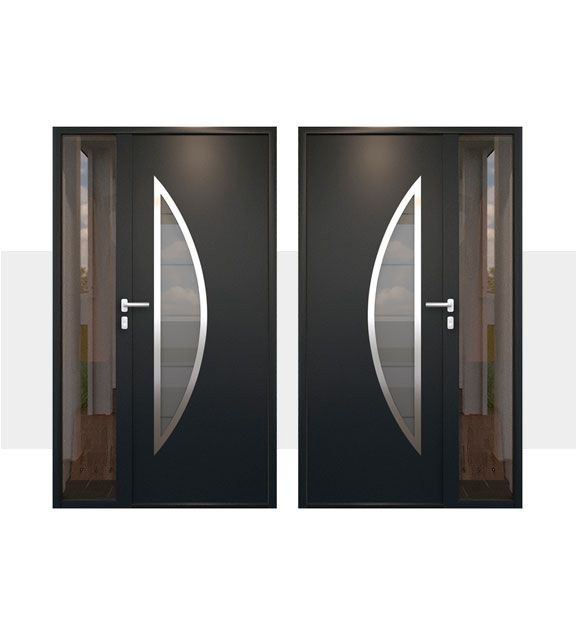 Décoration Porte d'Entrée en Aluminium Corfou Alunox Tierce Vitree