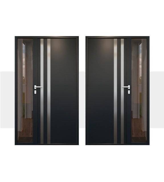 Décoration Porte d'Entrée en Aluminium Madeira Alunox Tierce Vitree