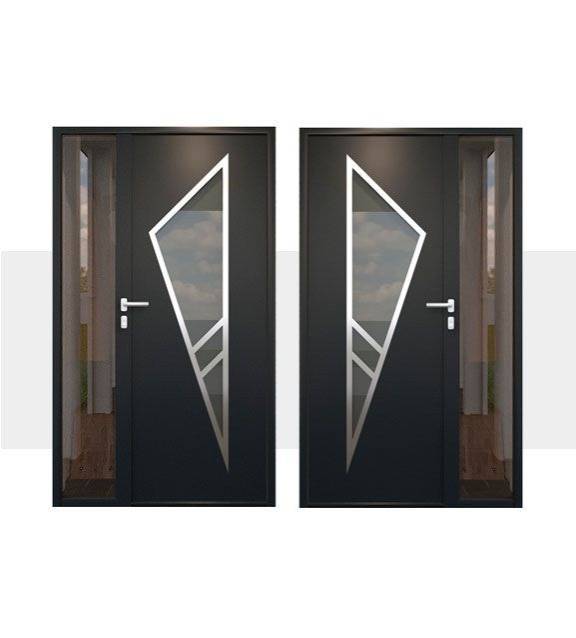 Décoration Porte d'Entrée en Aluminium Malte Alunox Tierce Vitree