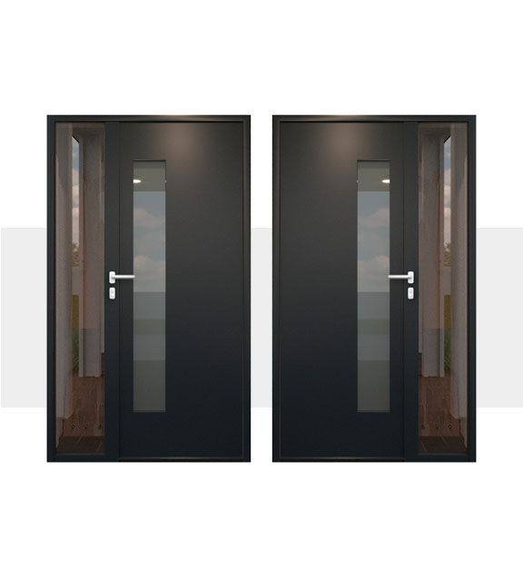 Décoration Porte d'Entrée en Aluminium Montecristo Tierce Vitree