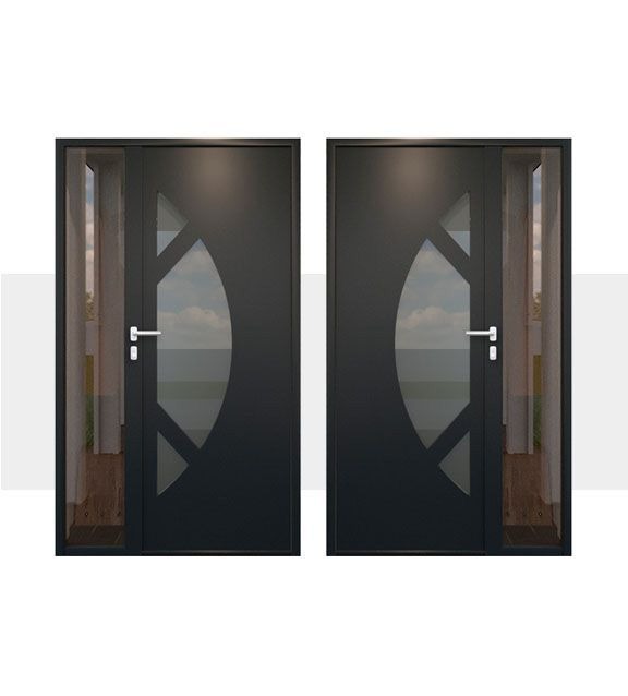 Décoration Porte d'Entrée en Aluminium Sicile Tierce Vitree