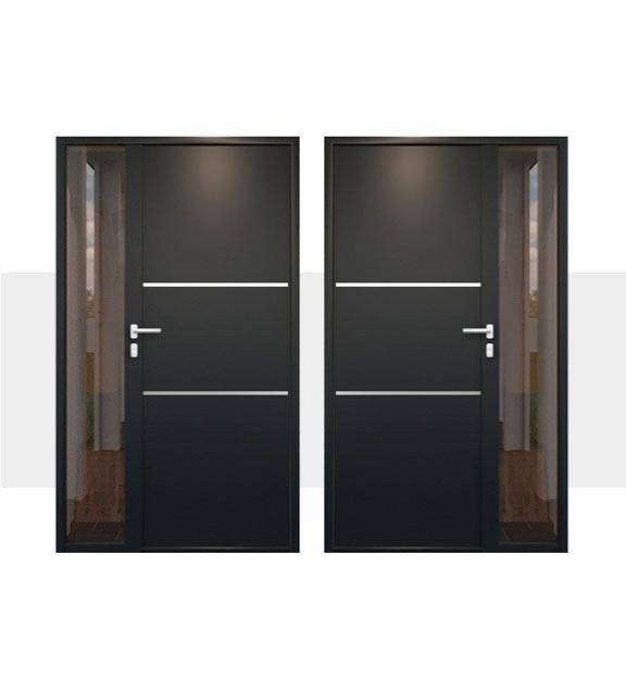 Décoration Porte d'Entrée en Aluminium Vir Alunox Tierce Vitree
