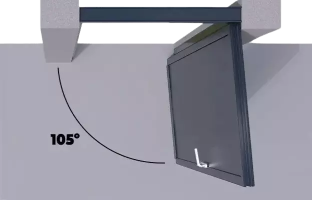 Angle d'Ouverture Porte D'Entrée en Aluminium