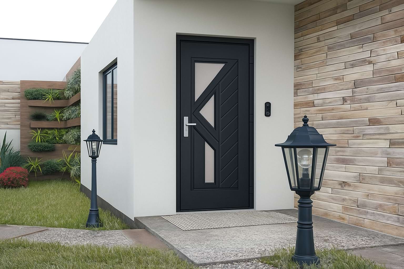 Porte d'Entrée en PVC Sur Mesure - Image 1