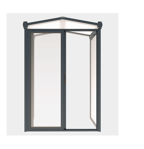 Baie Coulissante Sas d'Entrée Toiture en Polycarbonate Sur Mesure