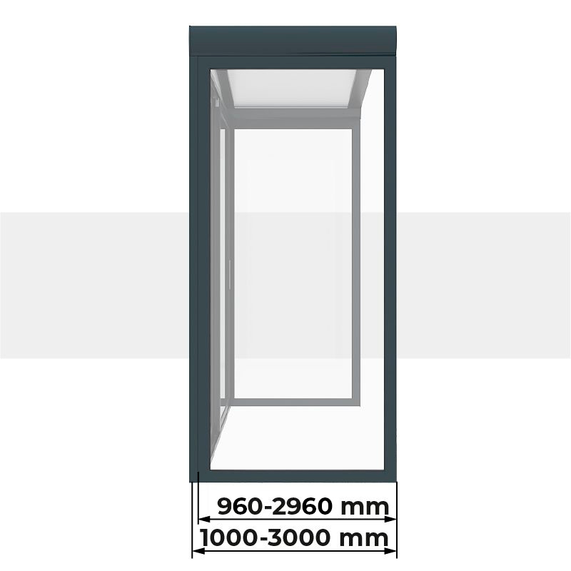Dimensions Sas d'Entrée Toiture en Polycarbonate Sur Mesure