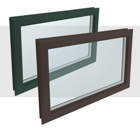 Hublot Sablé Porte de Garage Sectionnelle Vert, Marron