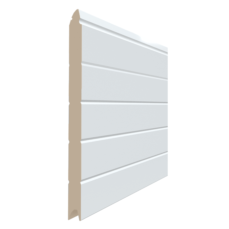 Panneau Porte de Garage Sectionnelle avec Portillon Sur Mesure Vue Intérieure
