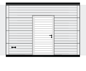Porte de Garage Sectionnelle avec Portillon Sur Mesure Centré