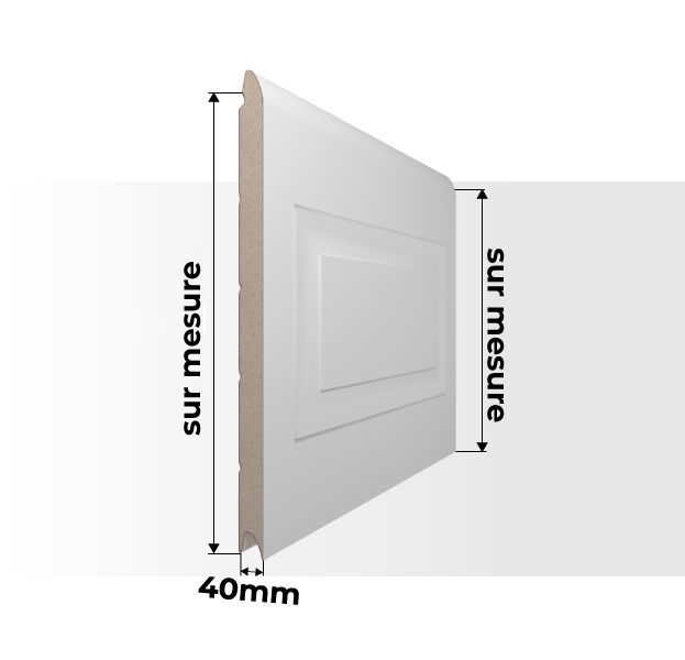 Dimensions Panneau Porte de Garage Sectionnelle Cassette Sur Mesure