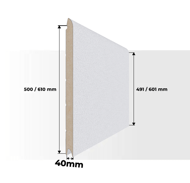 Dimensions Panneau Porte de Garage Sectionnelle Lisse Texturé Blanche Standard