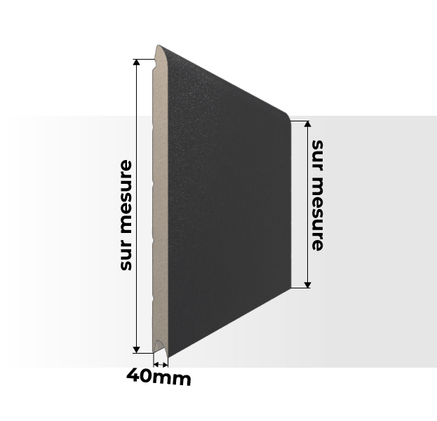 Dimensions Panneau Porte de Garage Sectionnelle Lisse Texturé Sur Mesure