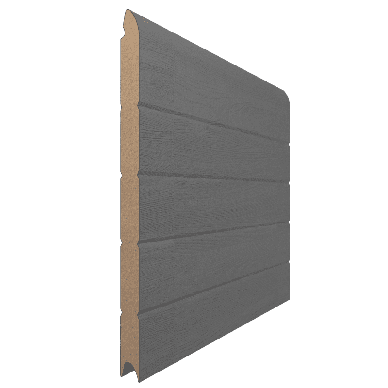 Panneau Nervuré Wood Grain Couleur Gris RAL 9006