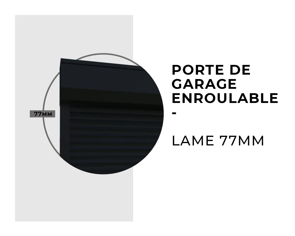 Table Lames Porte de Garage Enroulable 77mm