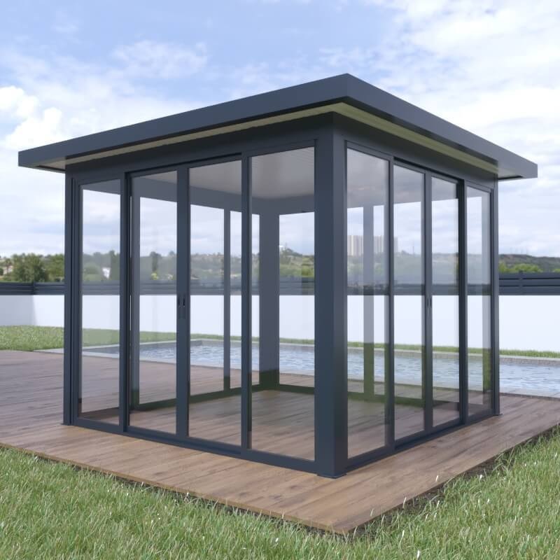 Fermeture Toit Plat avec Debords 4x4 m