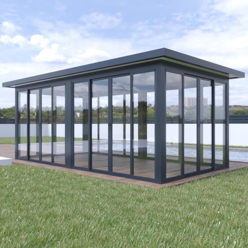 Fermeture Toit Plat avec Debords 7x4 m
