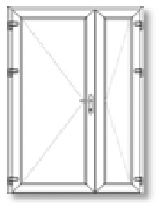 Porte de service PVC Pleine