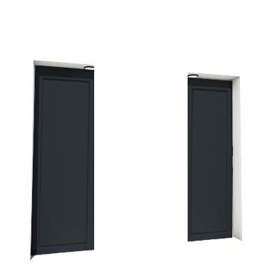 Enlever la décoration de la première et de la quatrième porte