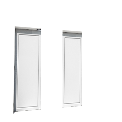 Enlever la décoration de la première et de la troisième porte