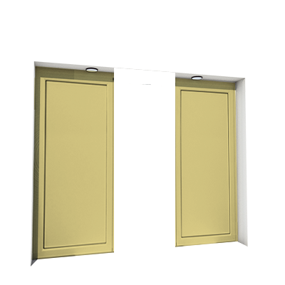 Enlever la décoration de la première et de la troisième porte