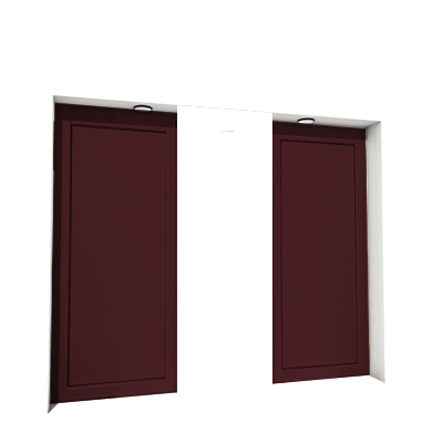 Enlever la décoration de la première et de la troisième porte