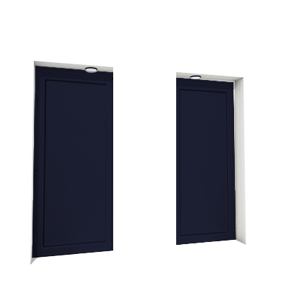 Enlever la décoration de la première et de la troisième porte