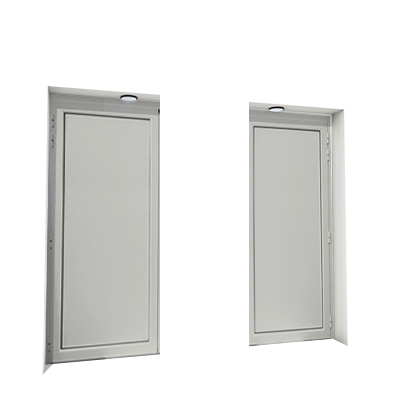 Enlever la décoration de la première et de la troisième porte