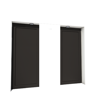 Enlever la décoration de la première et de la troisième porte
