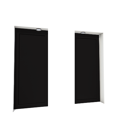 Enlever la décoration de la première et de la troisième porte