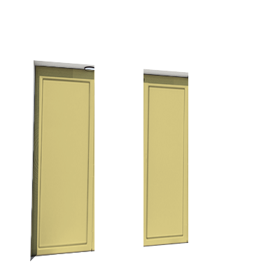 Enlever la décoration de la première et de la troisième porte