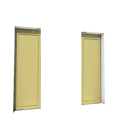 Enlever la décoration de la première et de la quatrième porte