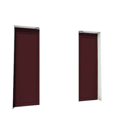 Enlever la décoration de la première et de la quatrième porte