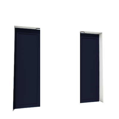 Enlever la décoration de la première et de la quatrième porte