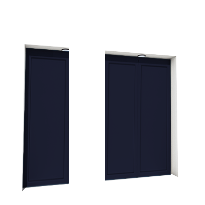 Enlever la décoration de la première, troisième et quatrième porte