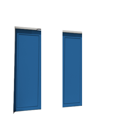 Enlever la décoration de la première et de la troisième porte