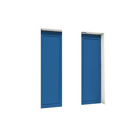 Enlever la décoration de la deuxième et de la quatrième porte