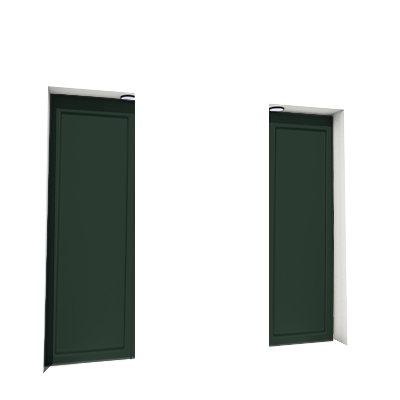 Enlever la décoration de la première et de la quatrième porte