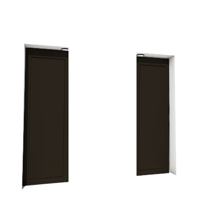 Enlever la décoration de la première et de la quatrième porte