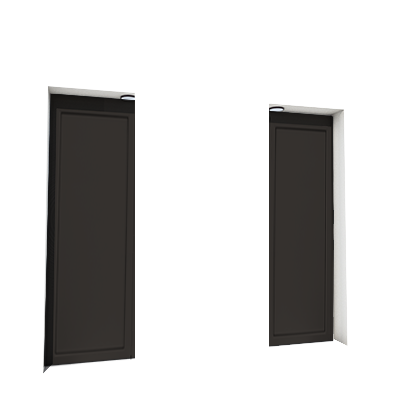Enlever la décoration de la première et de la quatrième porte
